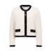 Betty Barclay - 5487 2016 Zachte gilet in ecru zwarte boord.